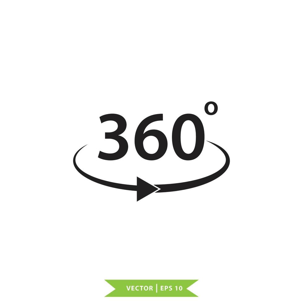 360 degree icon logo design template vector