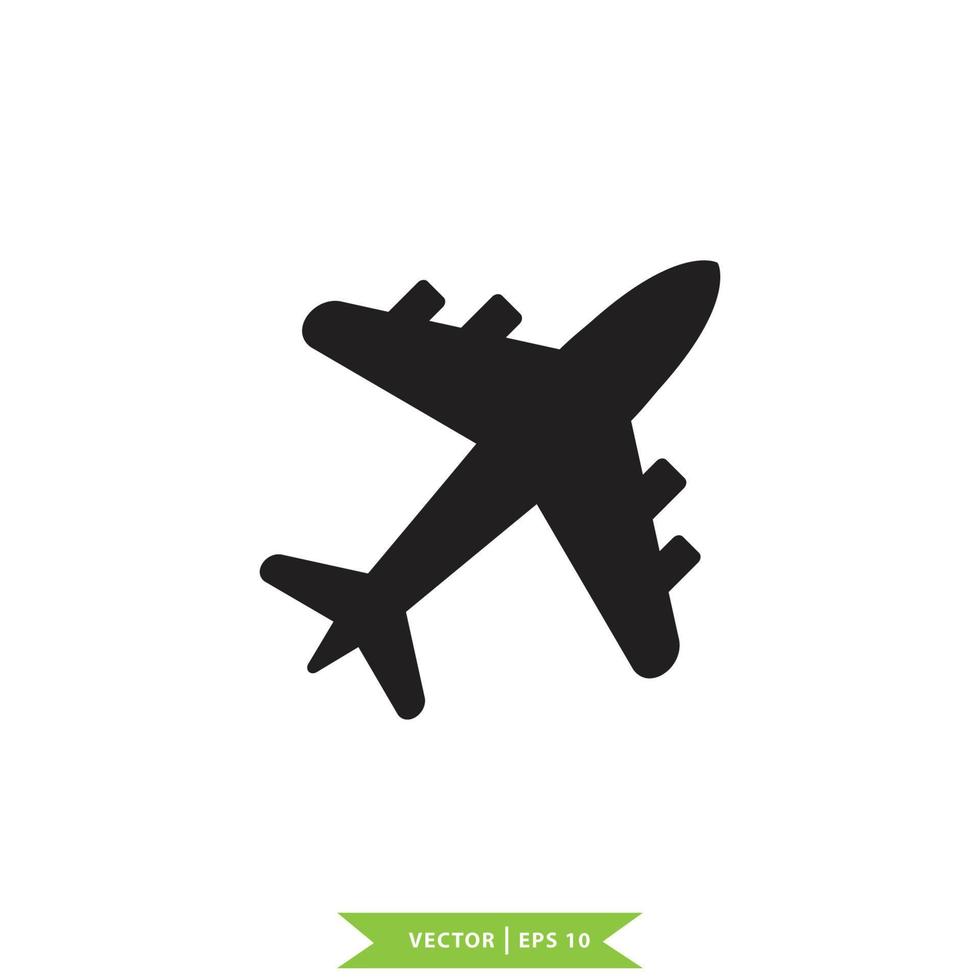 Airplane icon vector logo design template