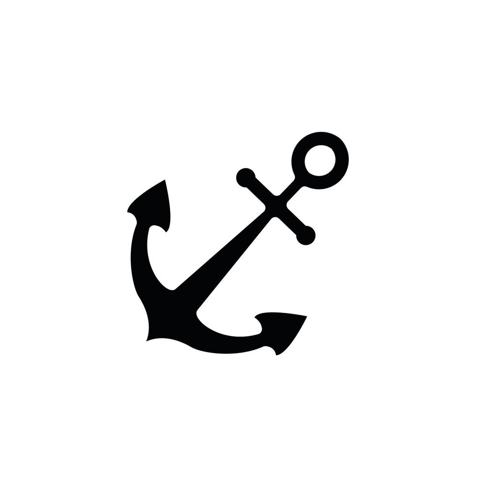 Anchor icon flat style trendy logo template vector