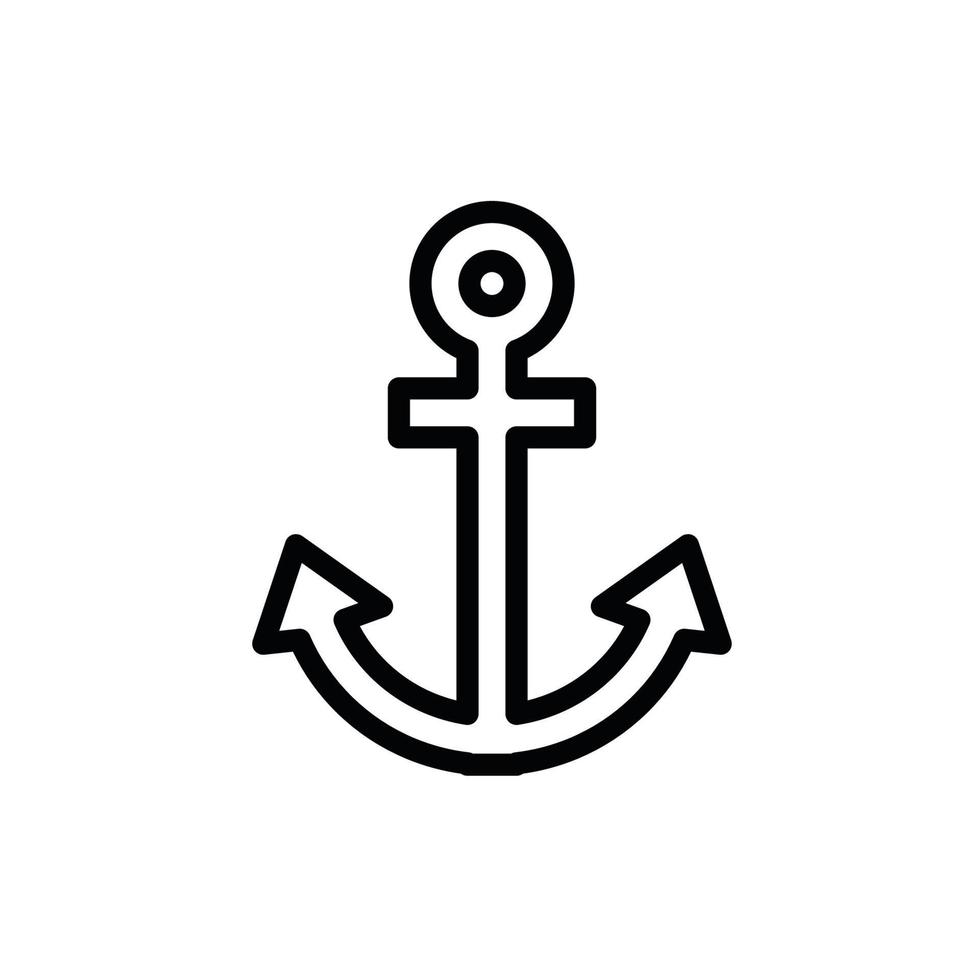 Anchor icon flat style trendy logo template vector