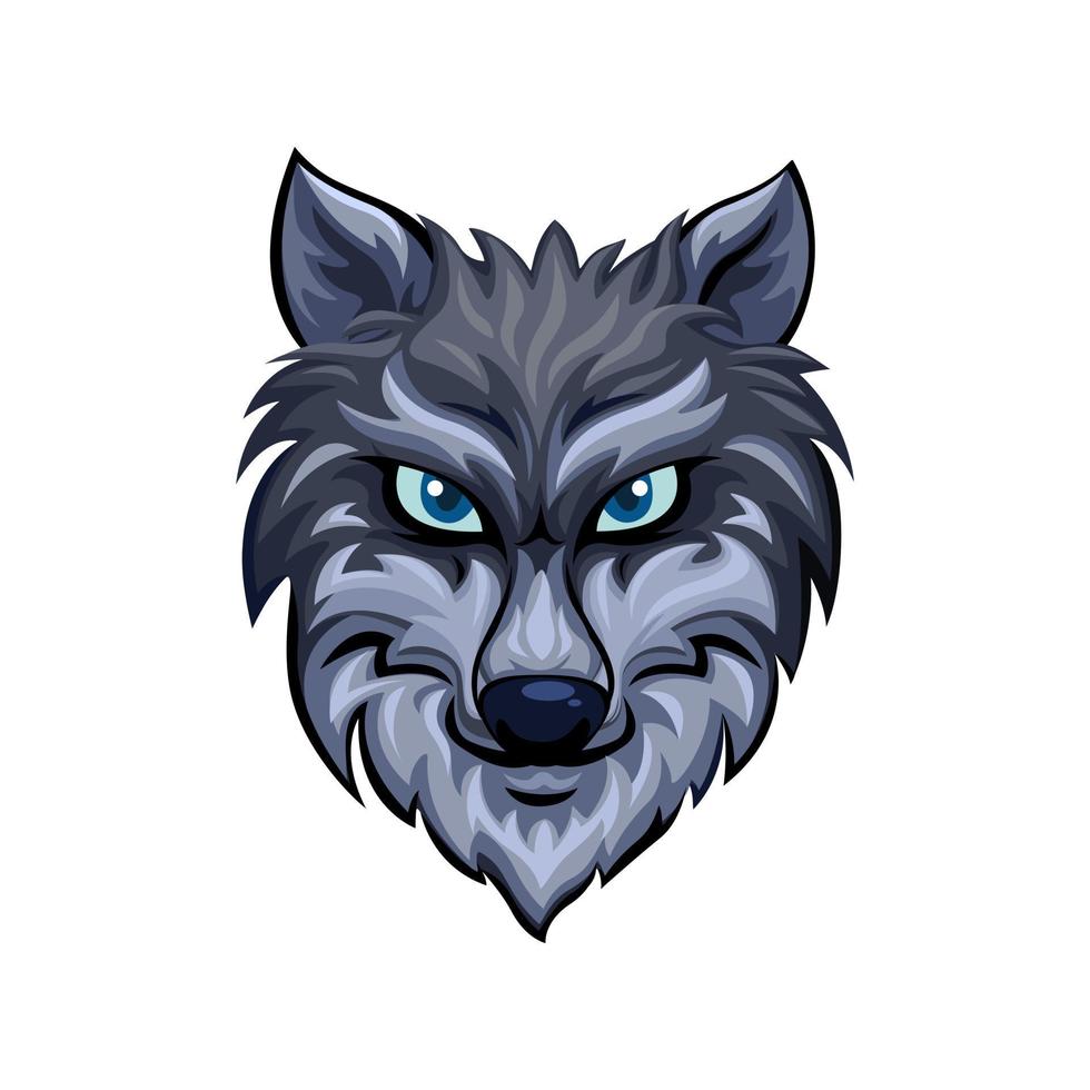 Siberian Husky head mascot symbol character illustration vector