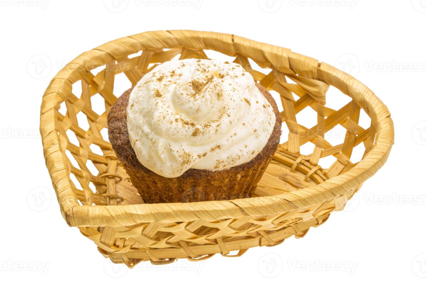 Cupcake with cream photo