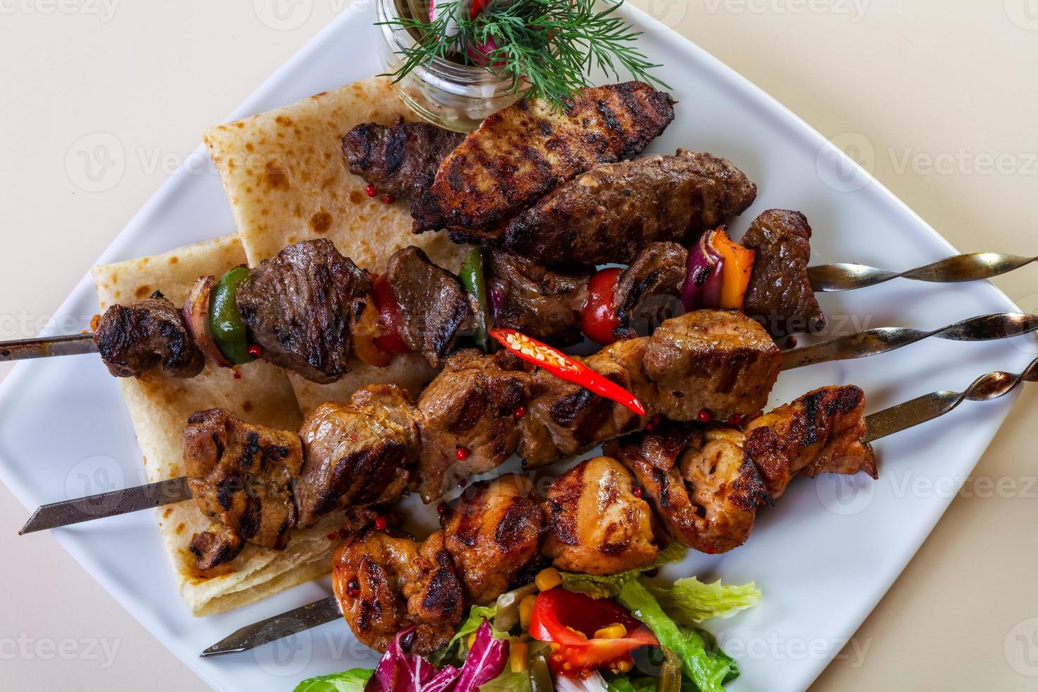 Barbeque meat mix photo