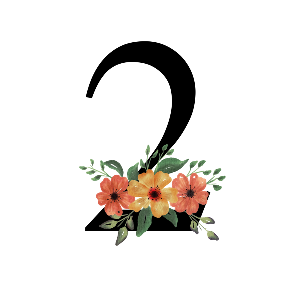 bloemen letter alfabet png