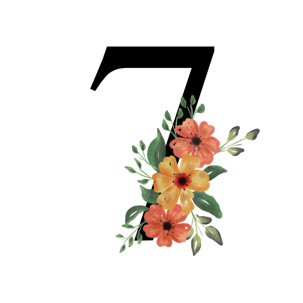 florales Buchstabenalphabet png