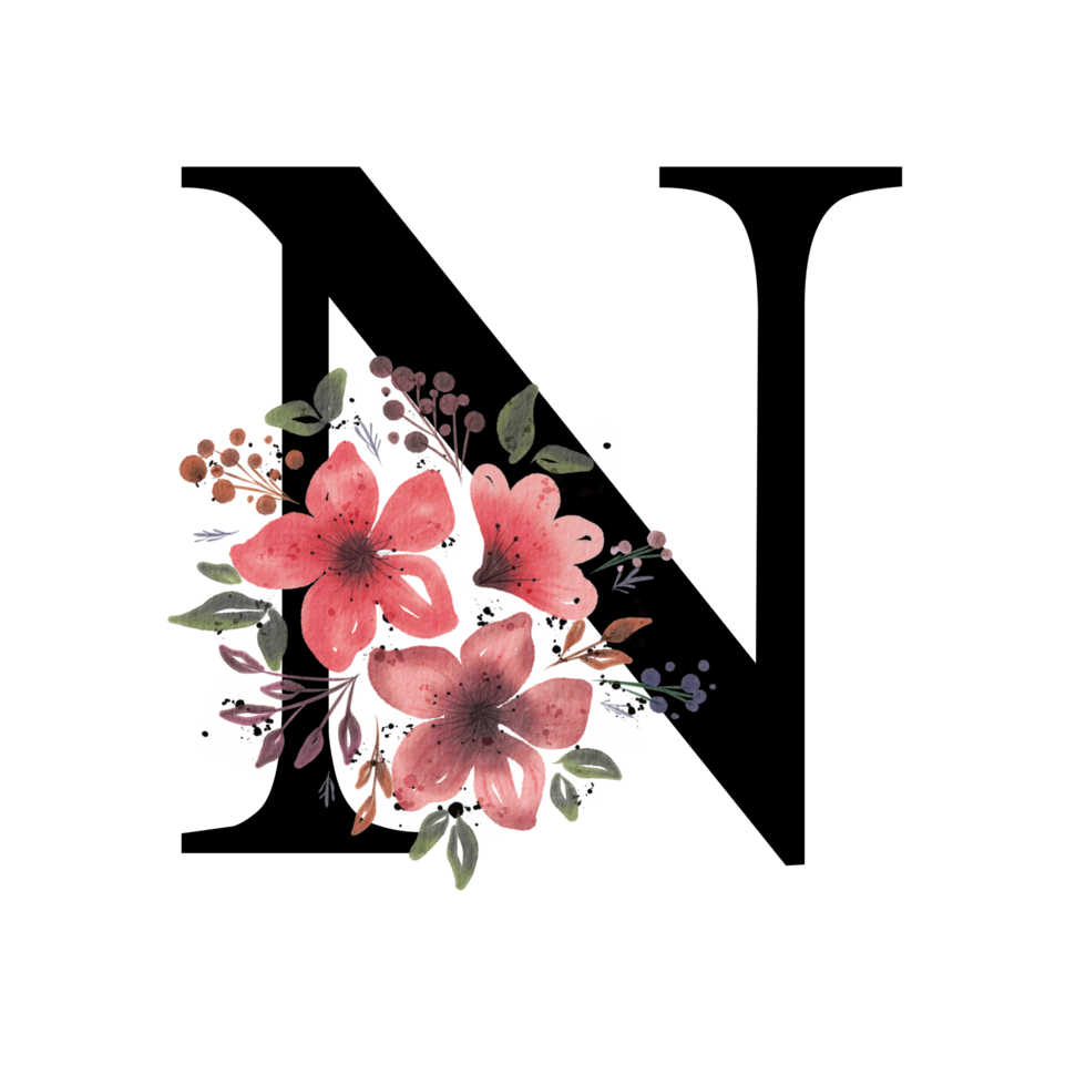 Floral Letter Alphabet png