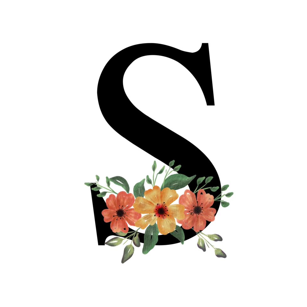 Floral Letter Alphabet png