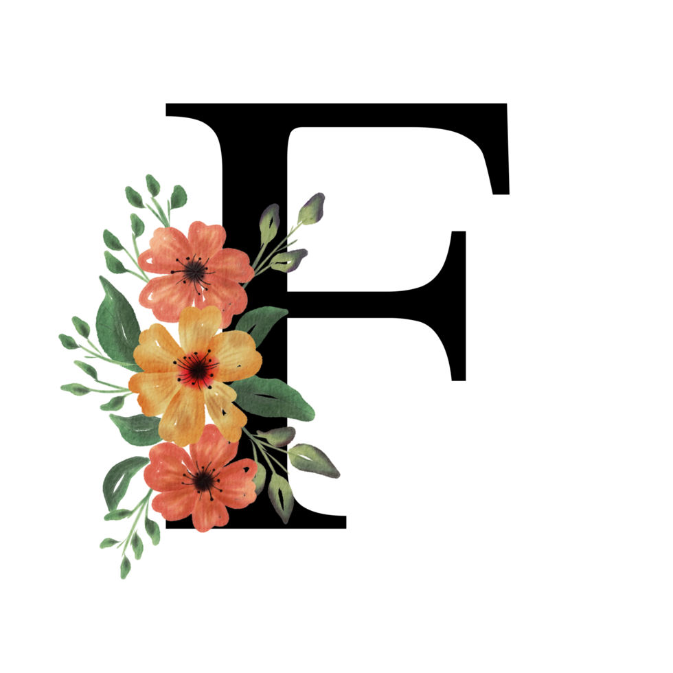 Floral Letter Alphabet png