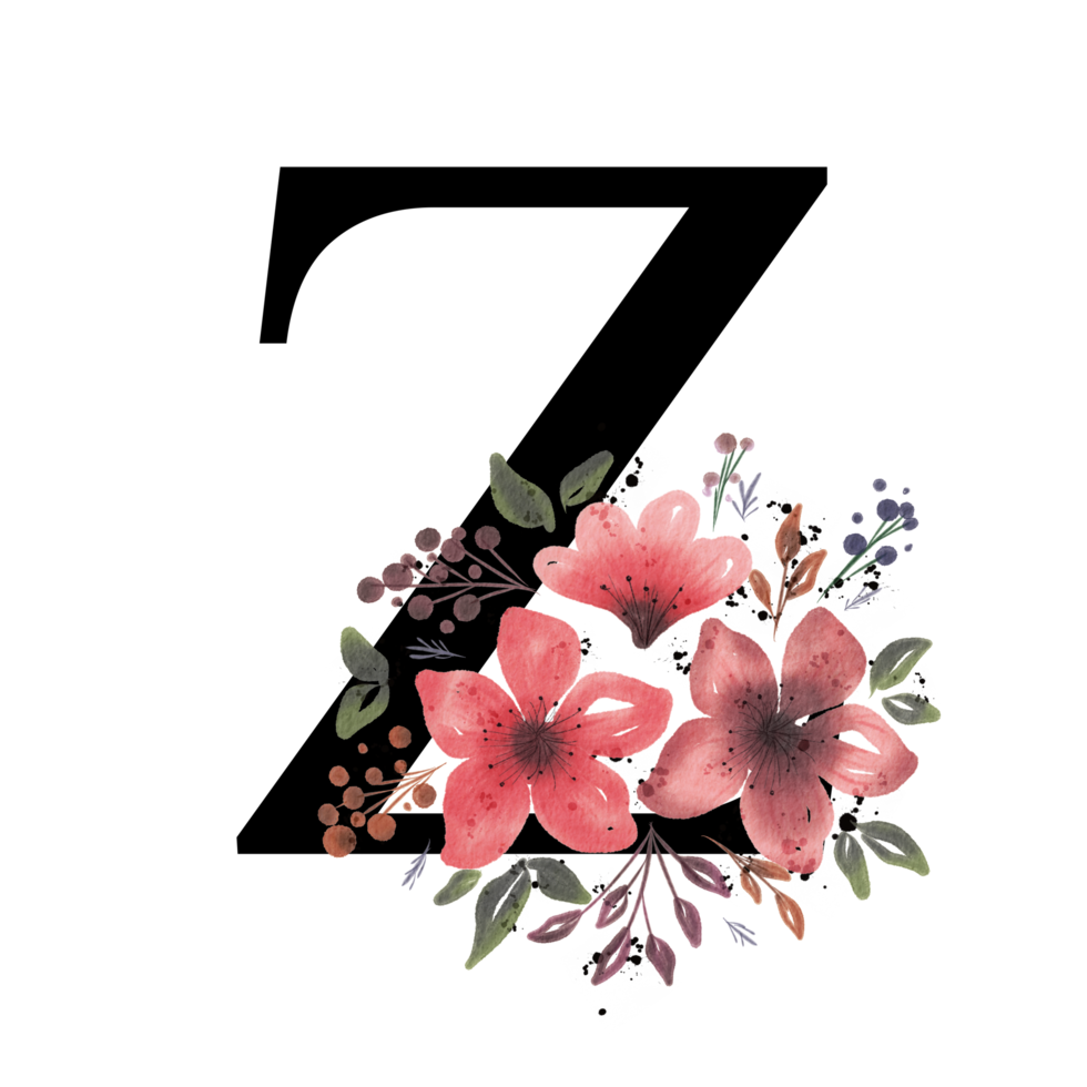 Floral Letter Alphabet png