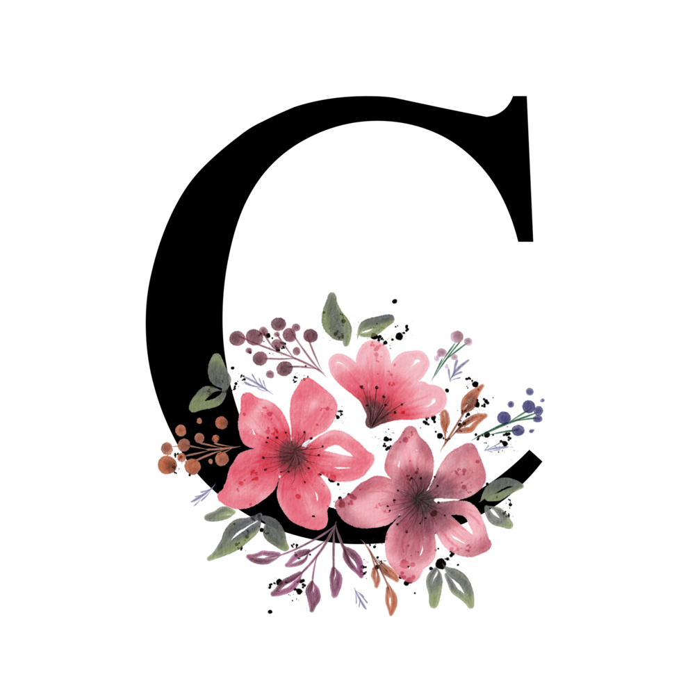 Floral Letter Alphabet png