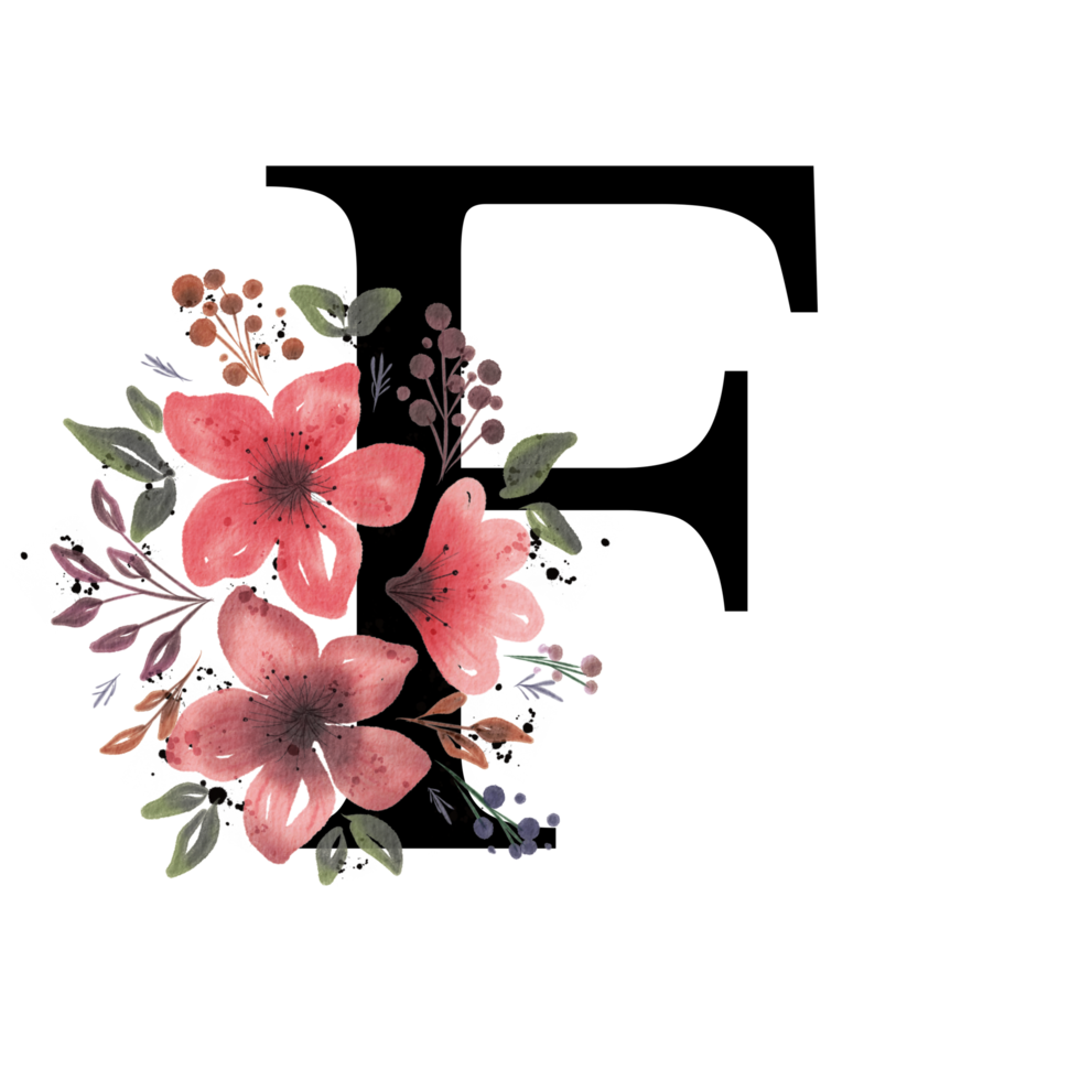 Floral Letter Alphabet png