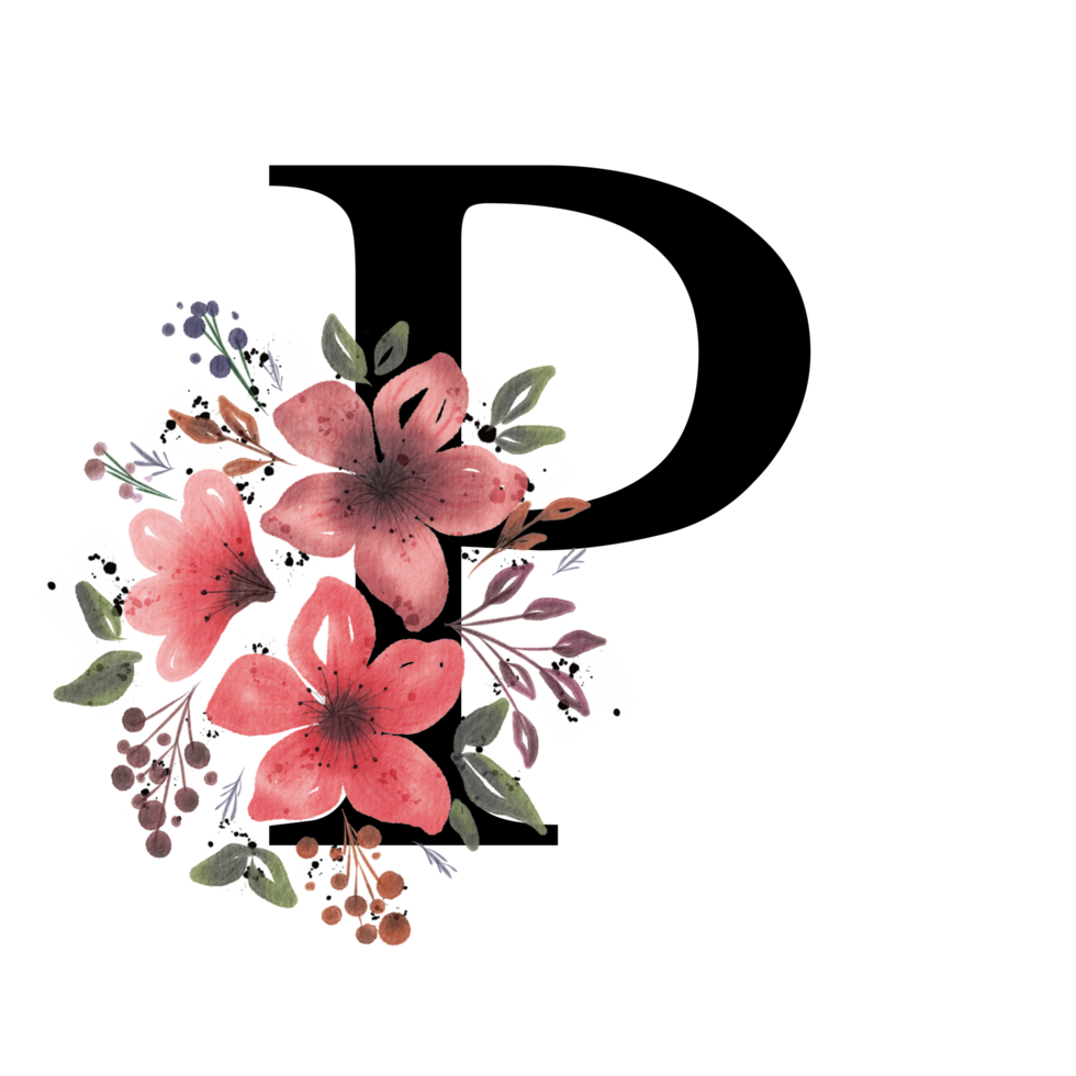 Floral Letter Alphabet png