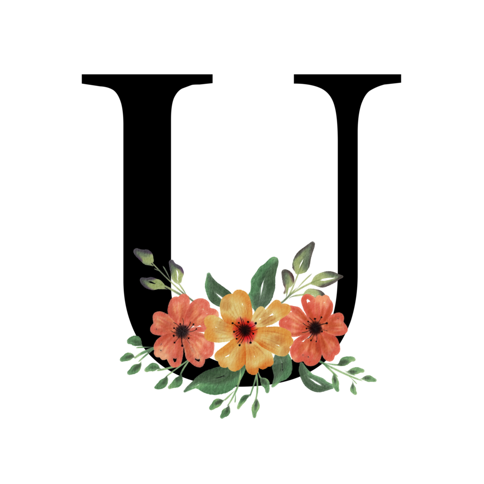 Floral Letter Alphabet png