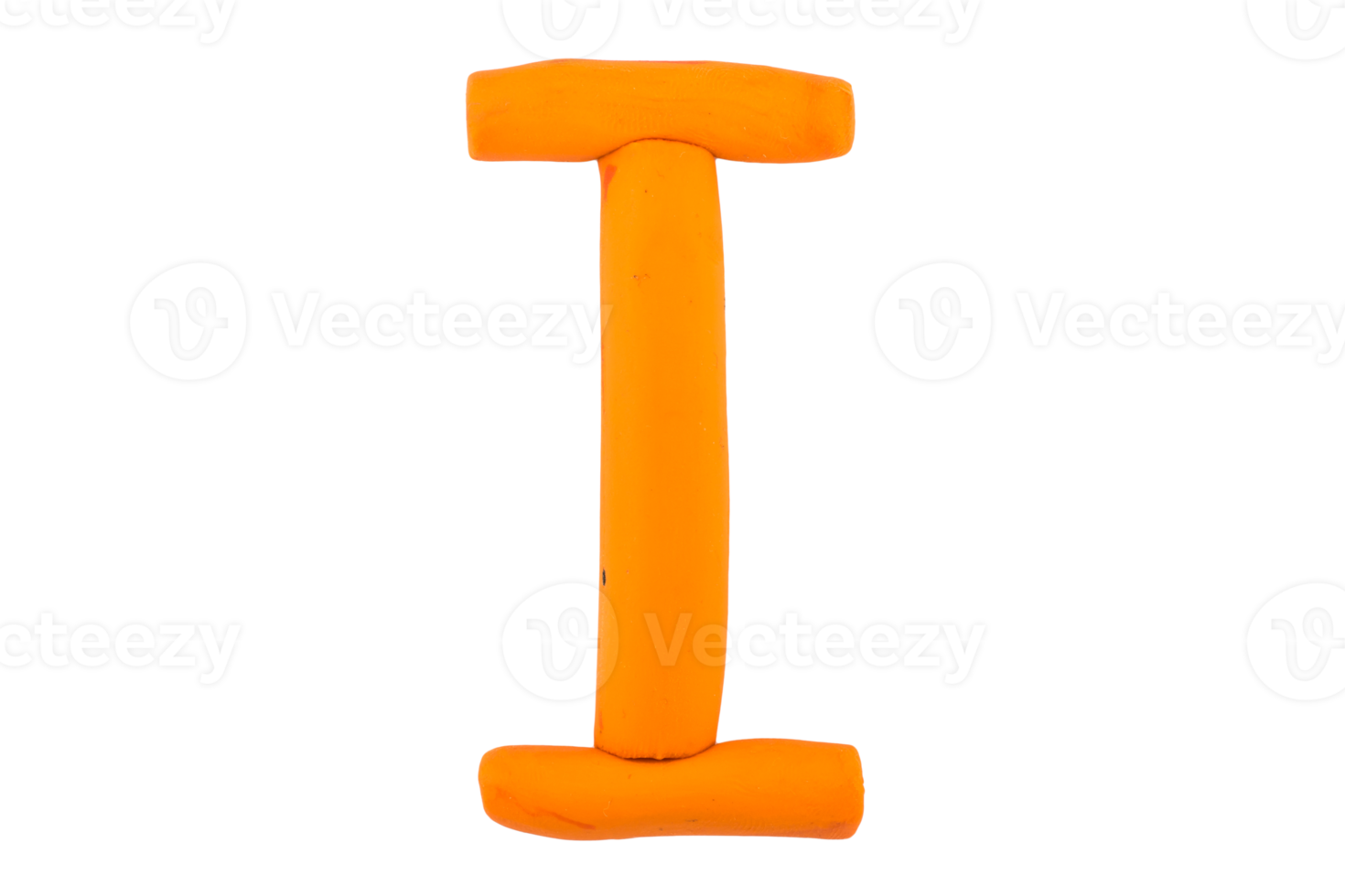alfabeto i inglés letras coloridas letras hechas a mano moldeadas de arcilla plastilina sobre fondo blanco aislado png