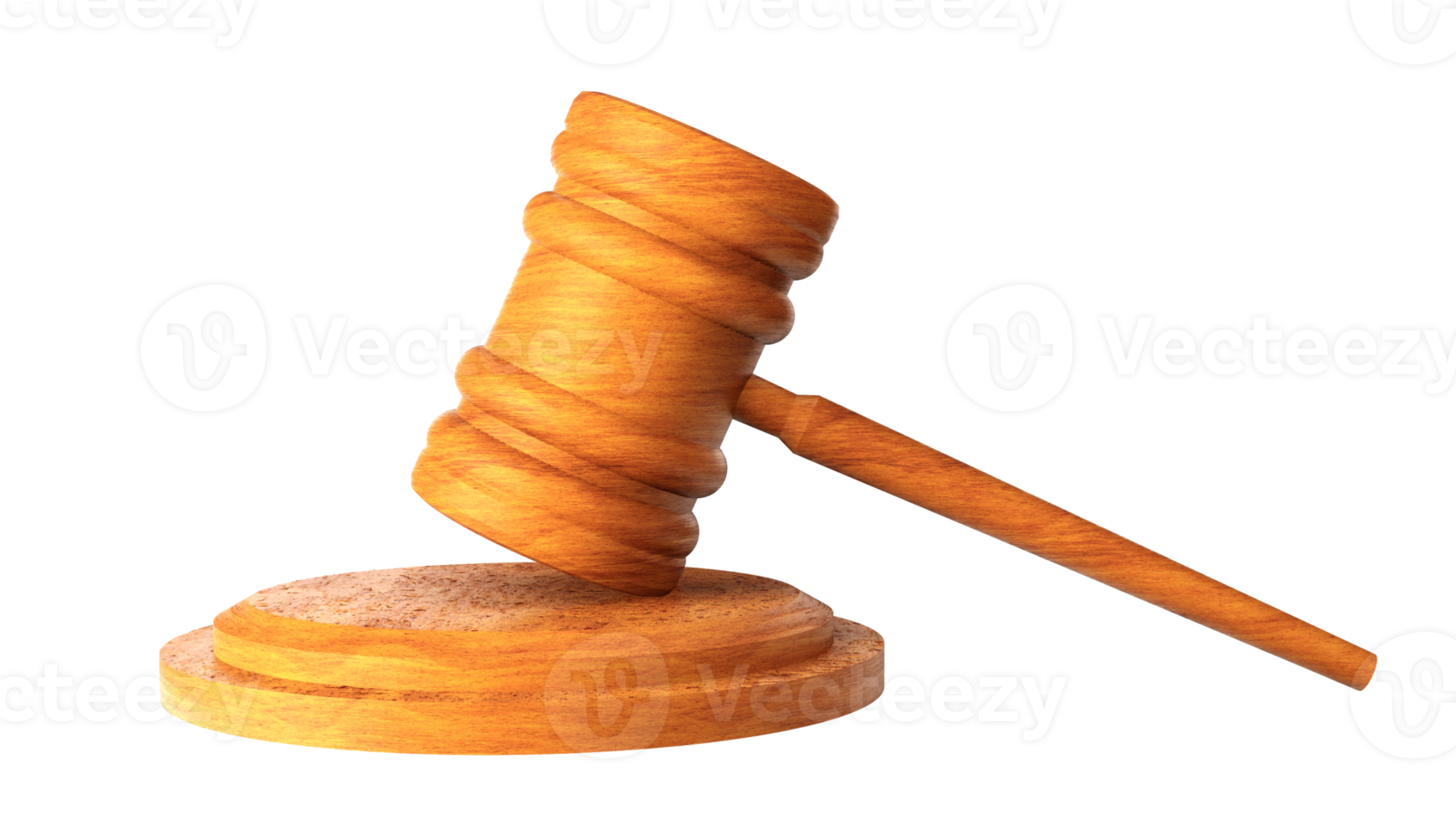 hammer law Wooden judge gavel  HAMMER AND BASE 3D render png