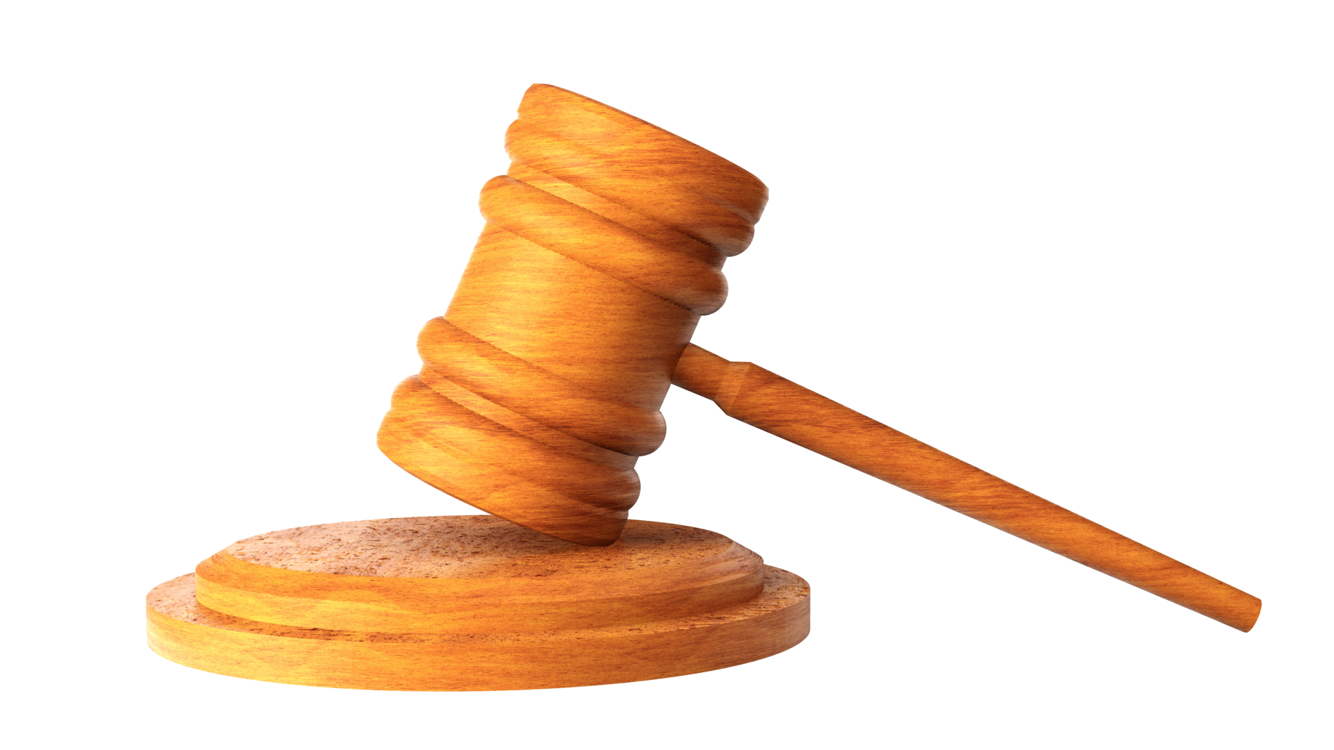 hammer law Wooden judge gavel HAMMER AND BASE 3D render 8550007 PNG