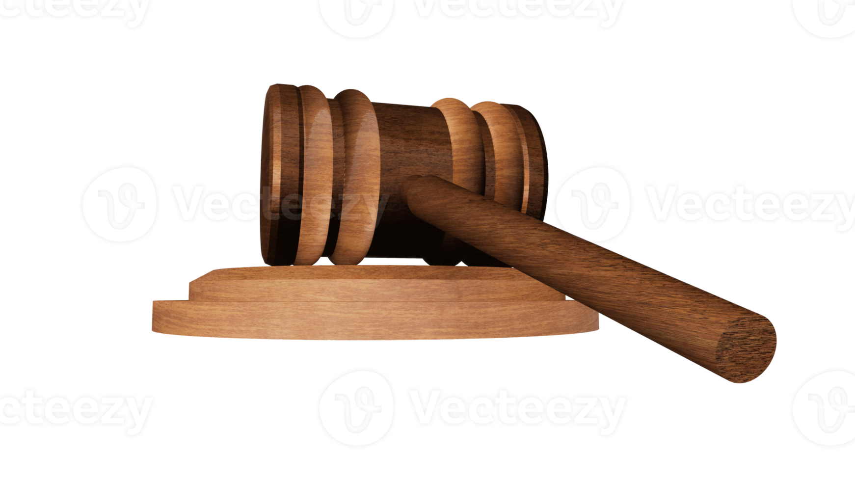 hammer law Wooden judge gavel  HAMMER AND BASE 3D render png