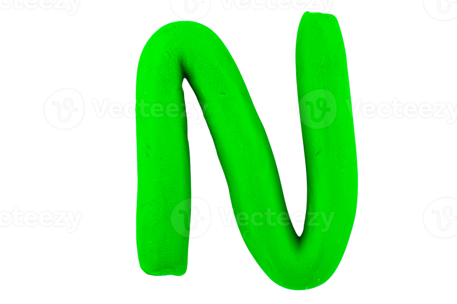 alphabet N English colorful letters Handmade letters molded from plasticine clay on Isolated white background png