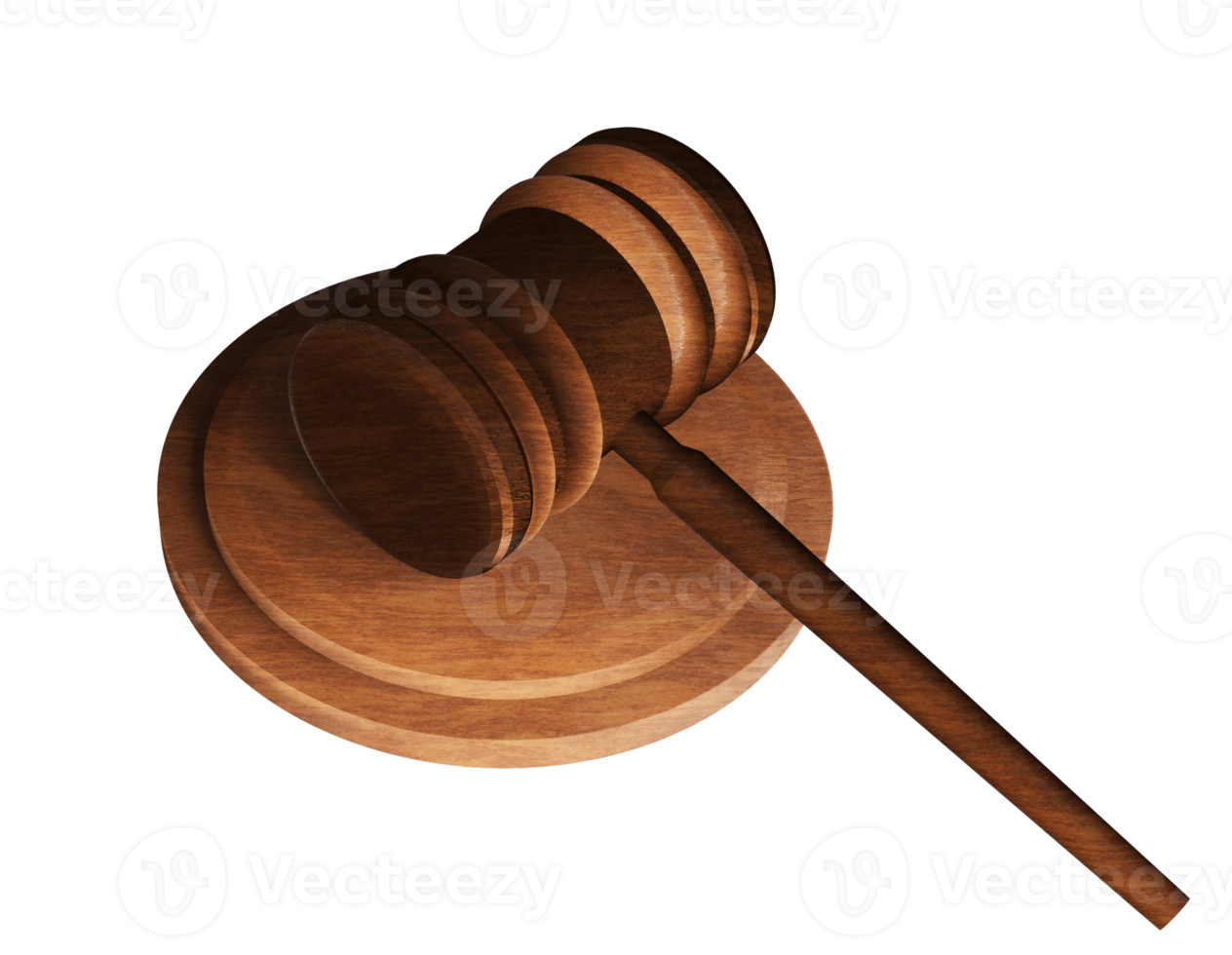 hammer law Wooden judge gavel  HAMMER AND BASE 3D render png