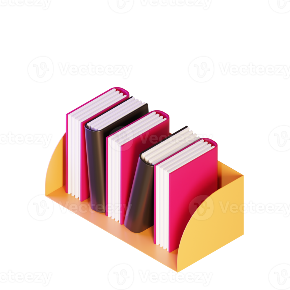 3D illustration object icon book png