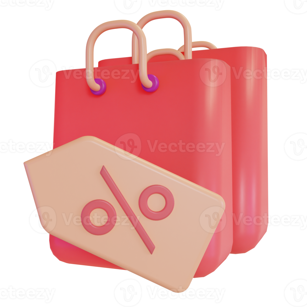 3D illustration object icon shop market discount png