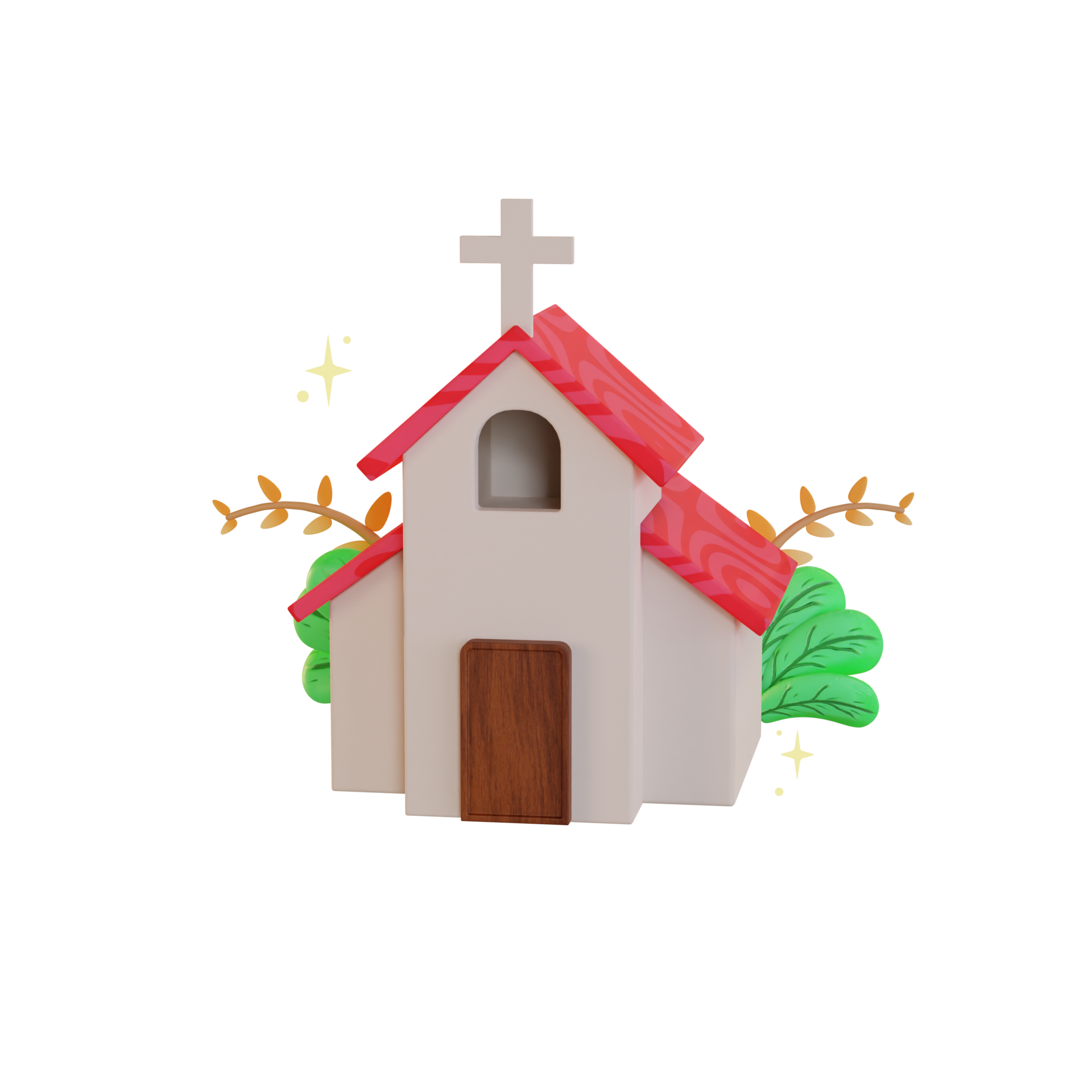 Free Easter 3d illustration, church with plants 8550198 PNG with Transparent Background Free Easter 3d illustration, church with plants 8550198 PNG with Transparent Background