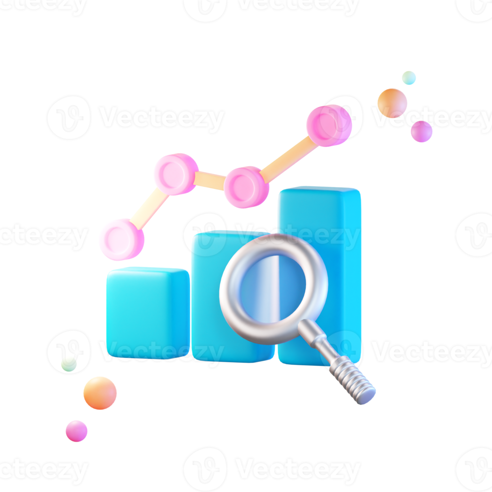 statistica dei dati, informazioni, illustrazione dell'icona 3d png