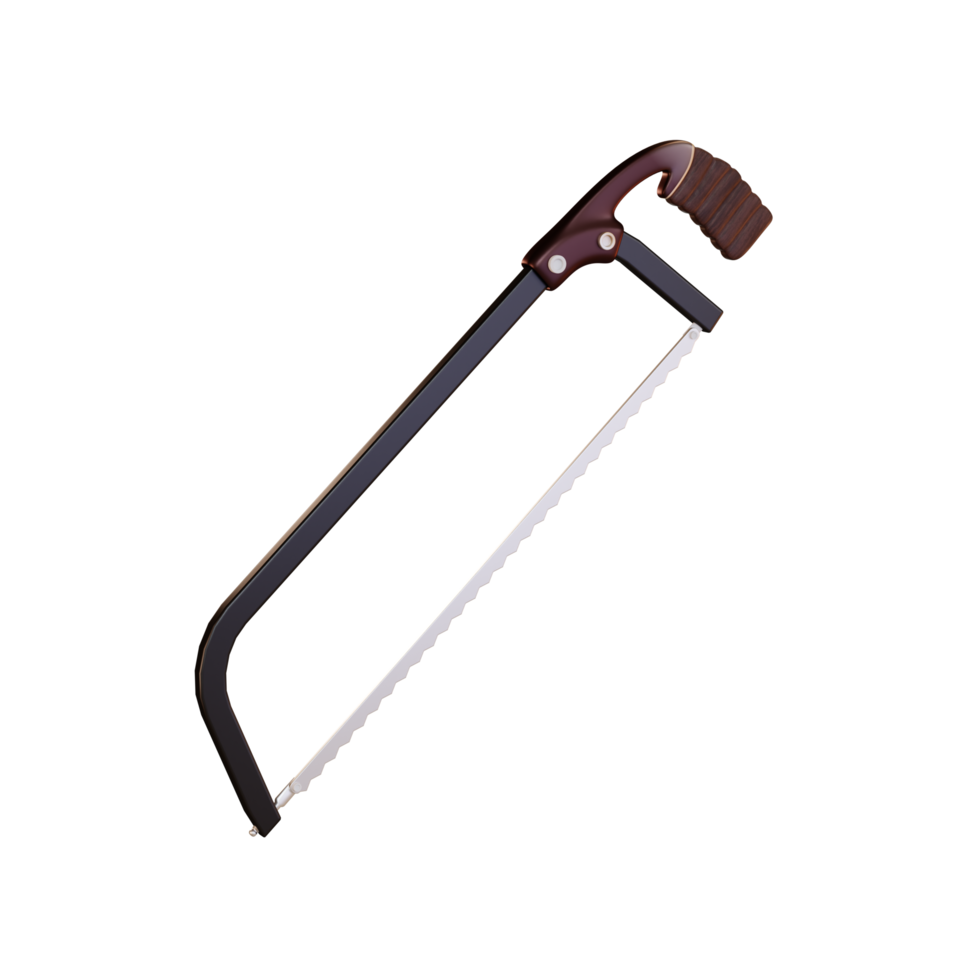 Project tools 3d Illustration, Hacksaw png