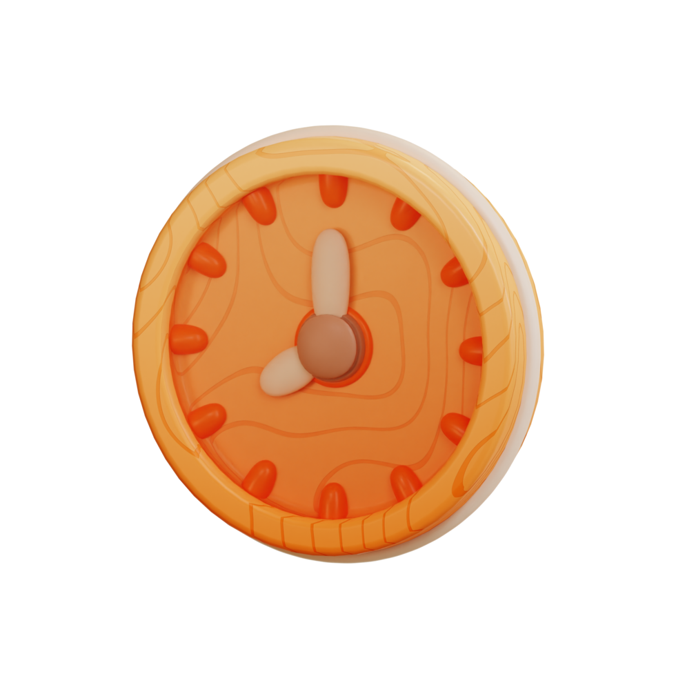 L'icône de l'horloge de l'éducation 3d illustration png