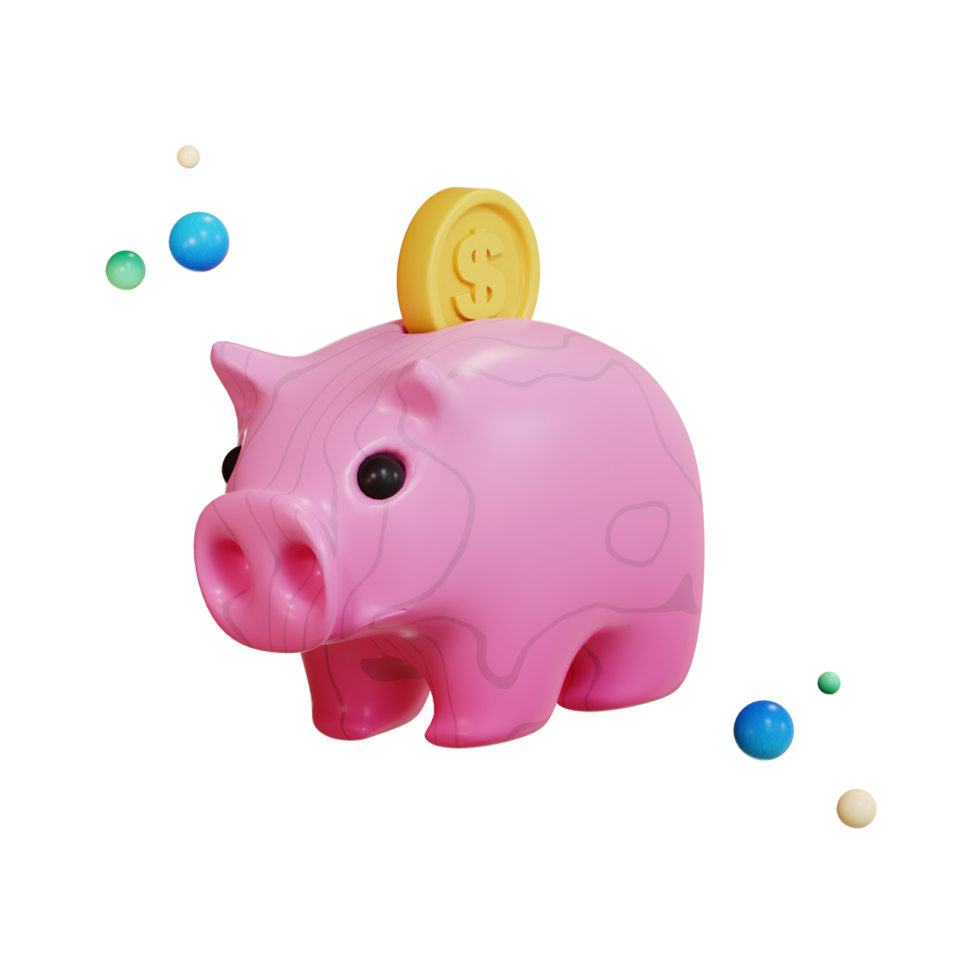 Piggy Bank, Finance Icon, 3d Illustration png