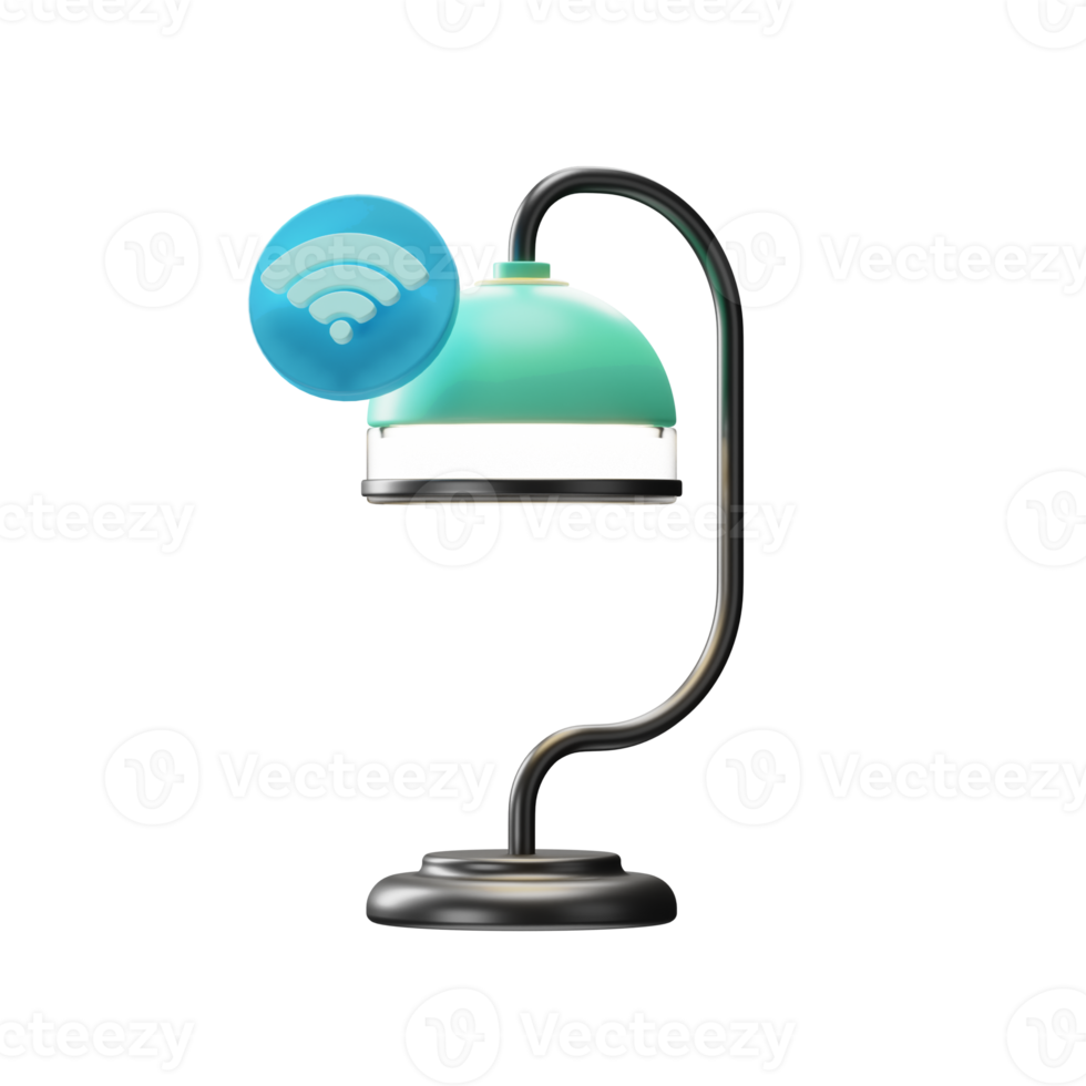 Smart Home, Table Lamp 3d Illustration png