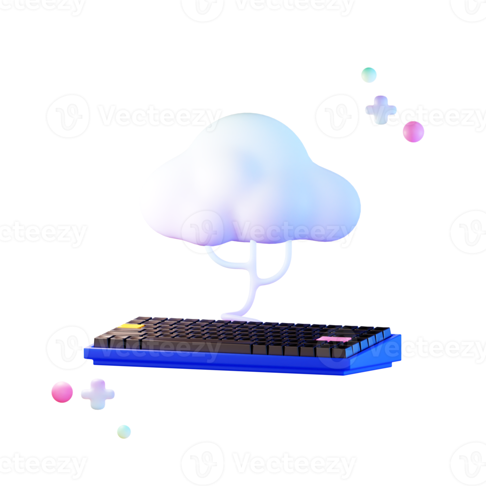 illustration 3d de l'informatique en nuage png