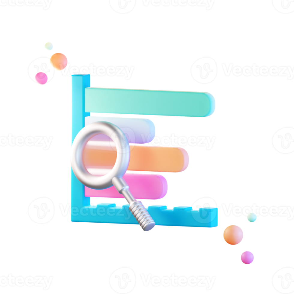 Bar Chart Data Information, 3d Icon Illustration png