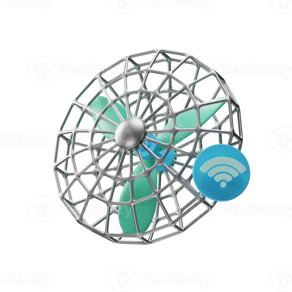 Smart Home Fan 3d Illustration png