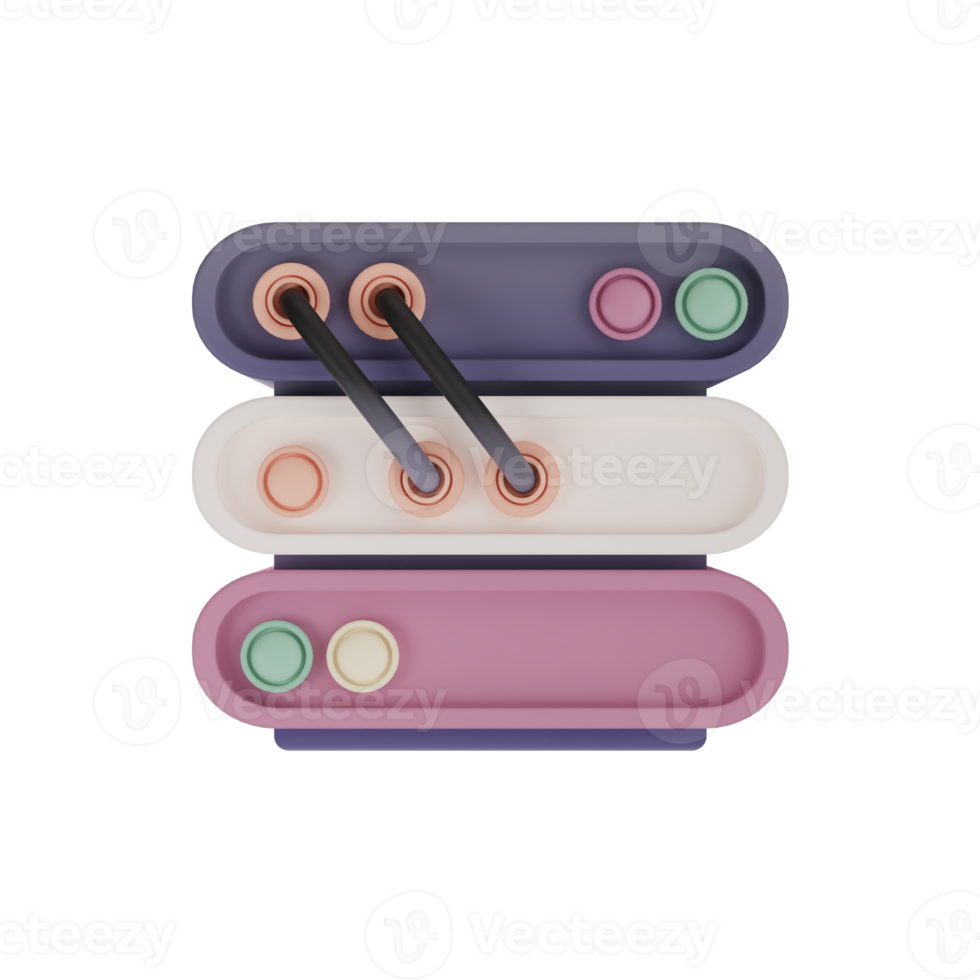 web design icon, server web, 3d illustration png