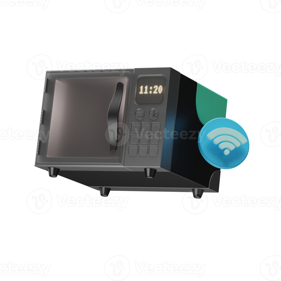 Smart Home, microwave 3d Illustration 8550429 PNG