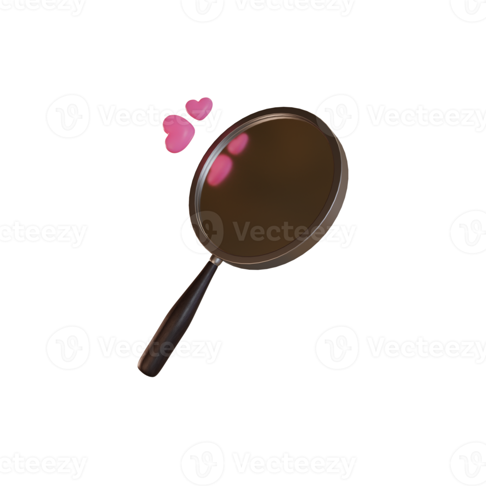 3d icon cosmetic luxurious, handheld mirror png
