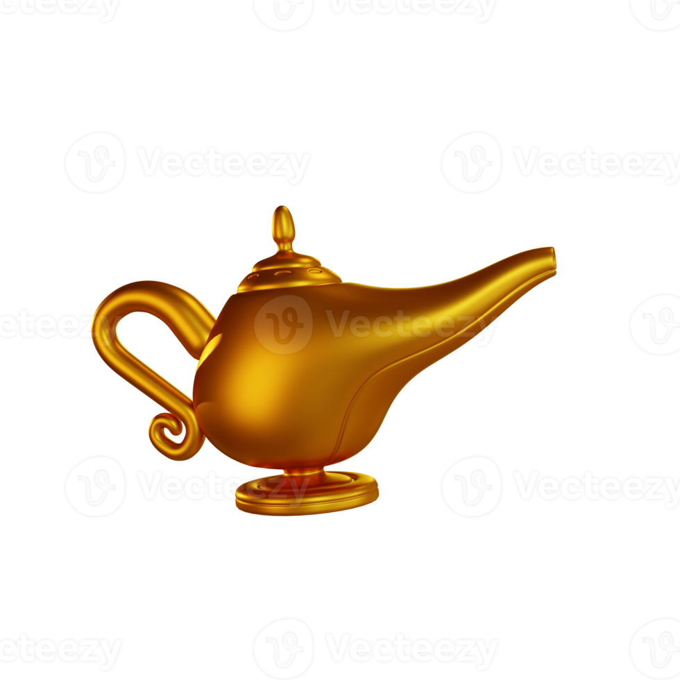 3d Ramadan Islamic element icon, Islamic oil lamp png