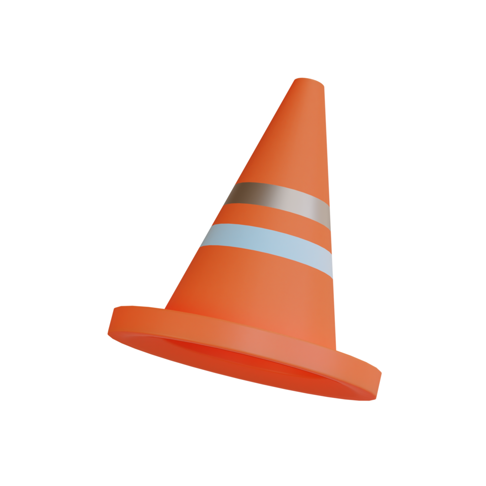 Project tools 3d Illustration, cone sign png