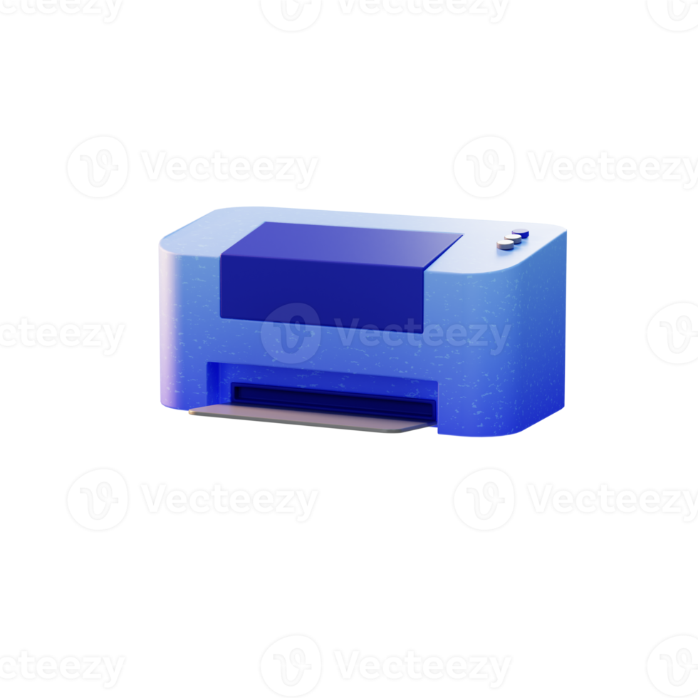 Druckergerät elektronisches Symbol 3D-Darstellung png