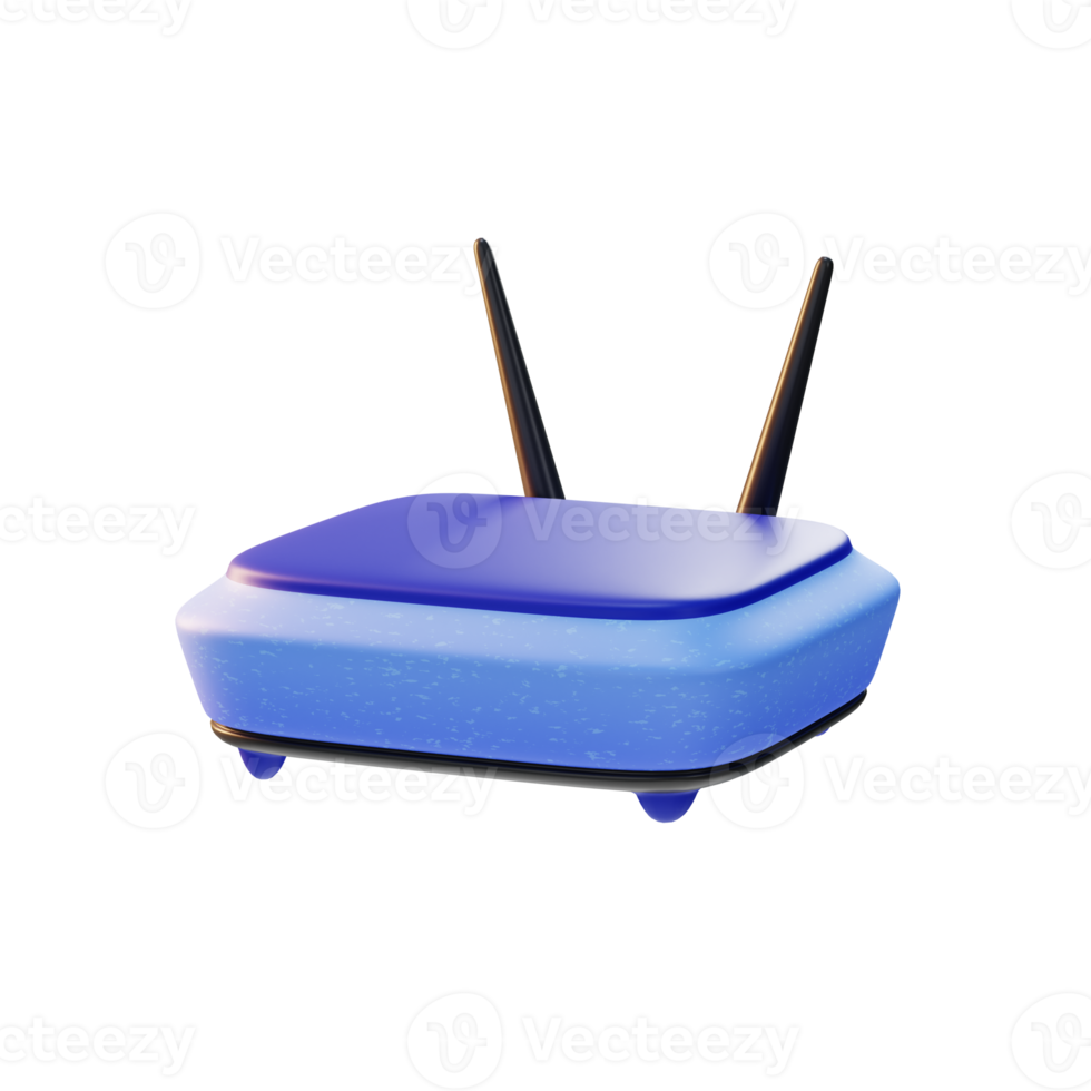 illustration 3d de l'icône électronique de l'appareil routeur png