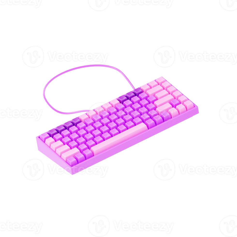 Mechanical Keyboard Electronic Device, 3d Illustration png
