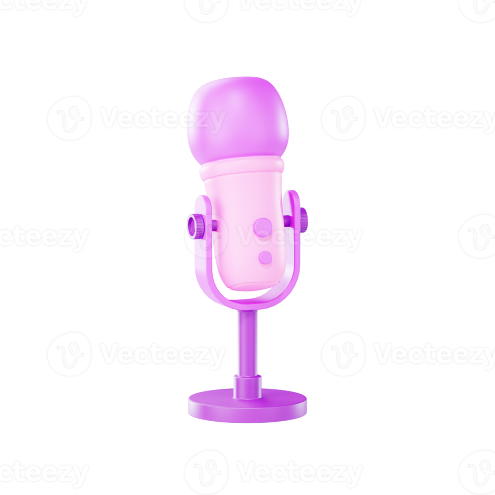 dispositif électronique de microphone, illustration 3d png