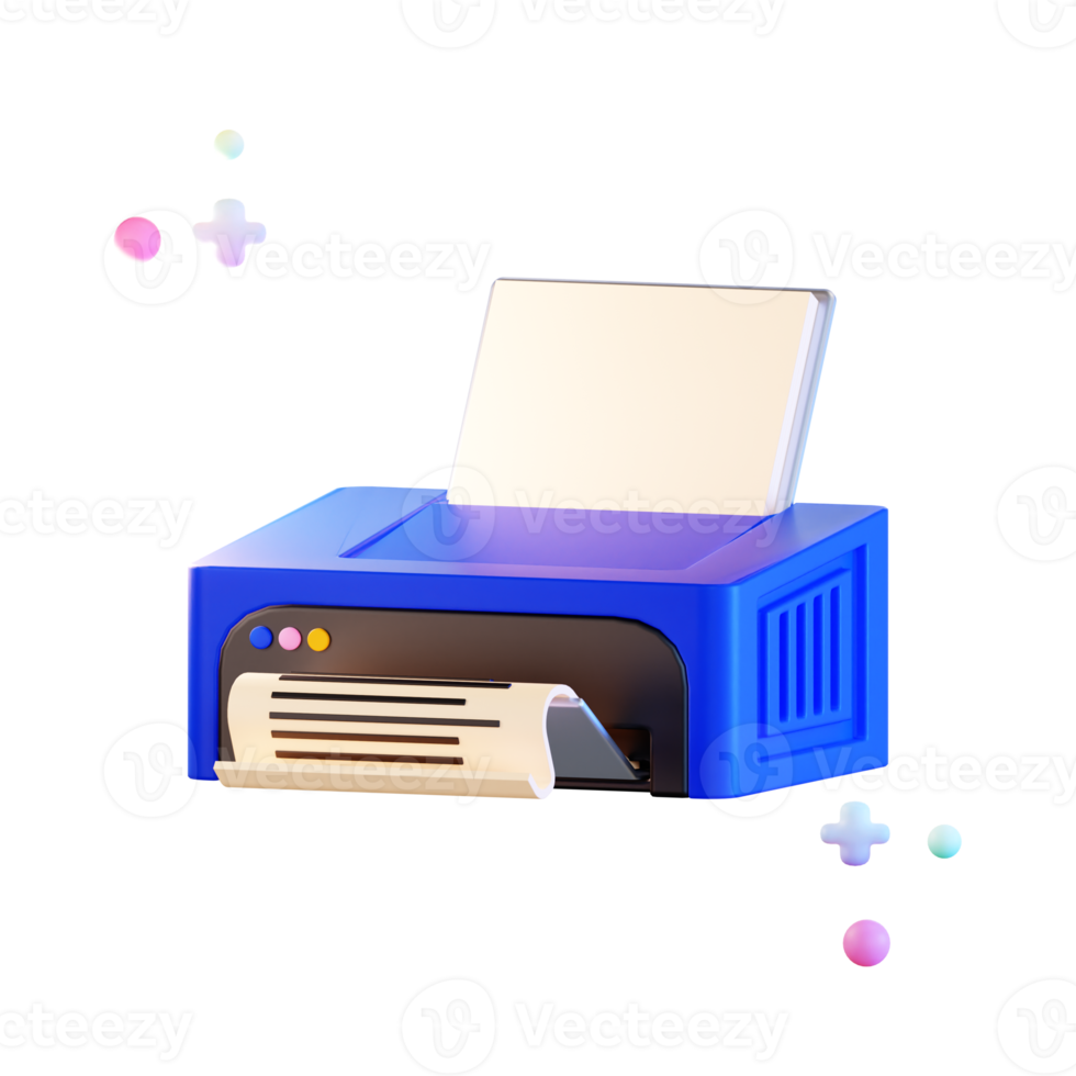 Local Printer 3d Illustration png
