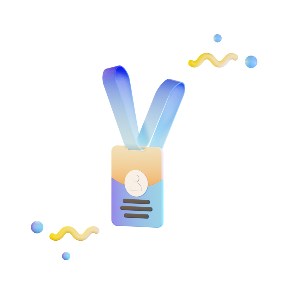 Id card 3d Illustration png