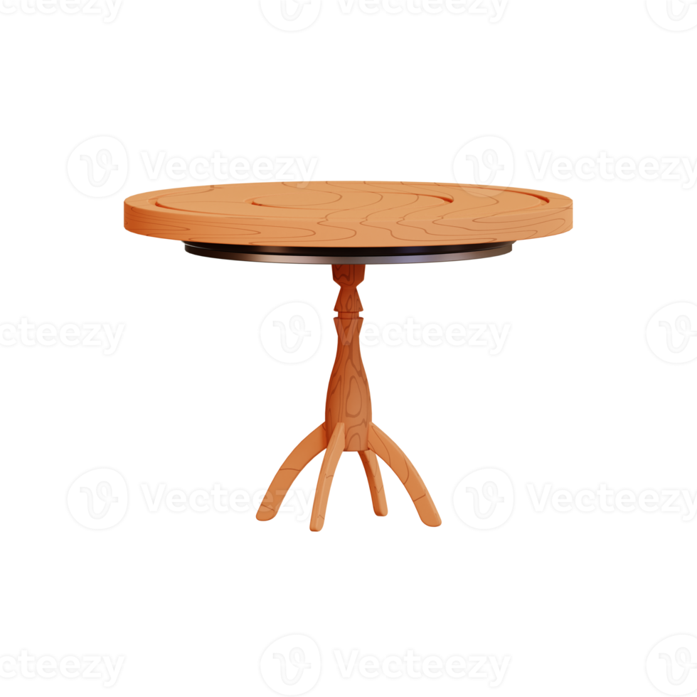 icono de mesa de comedor de muebles, ilustración 3d png