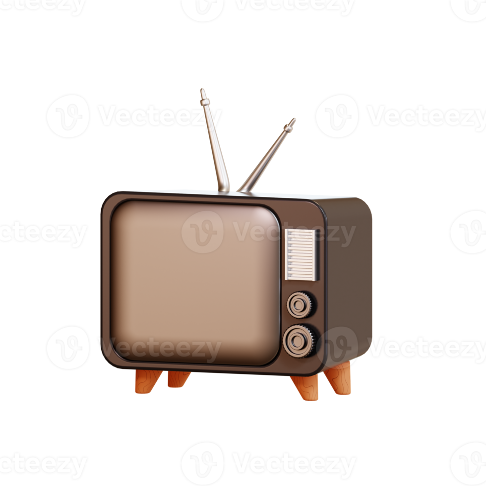 icône de télévision de meubles, illustration 3d png