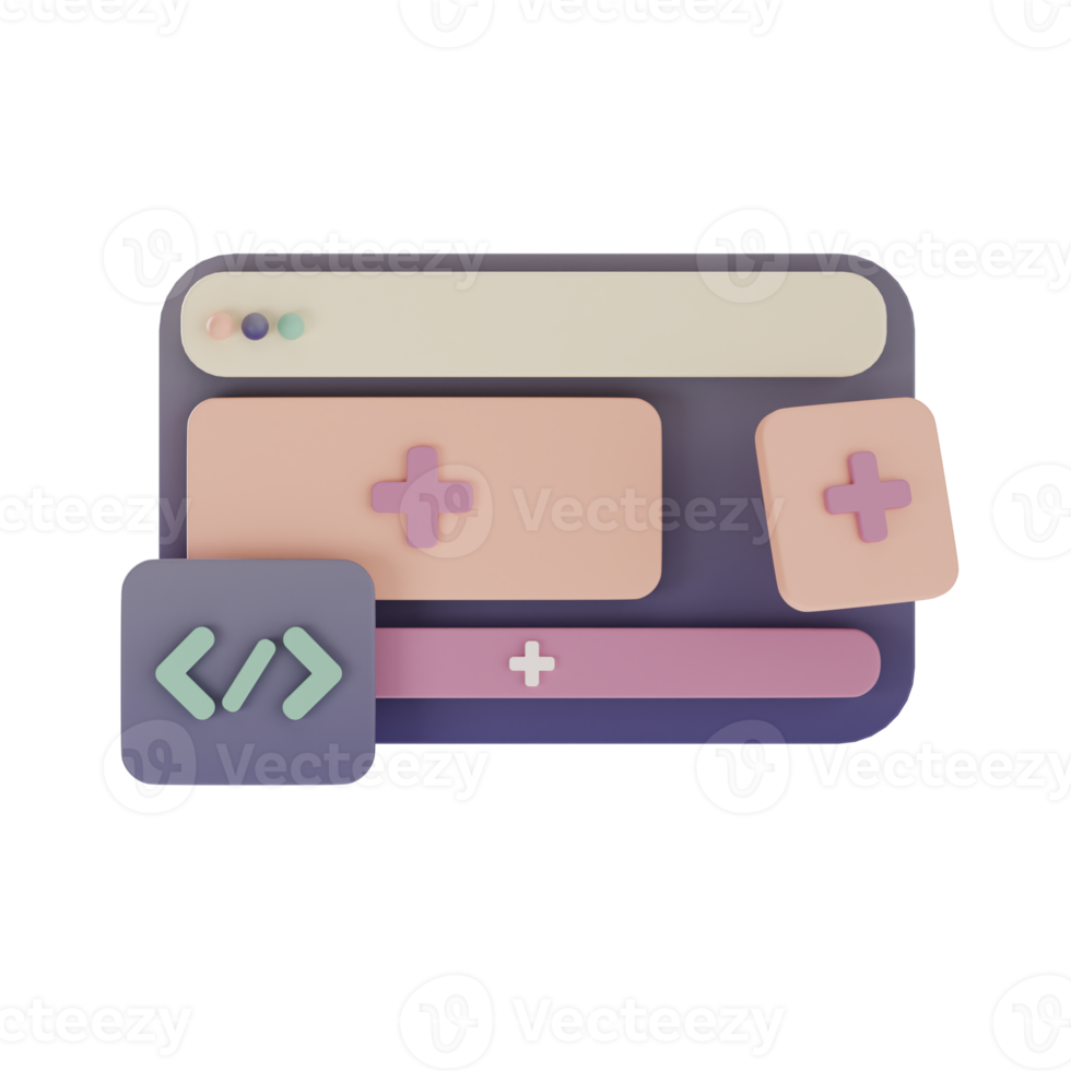 web design icon adding a new features 3d illustration png
