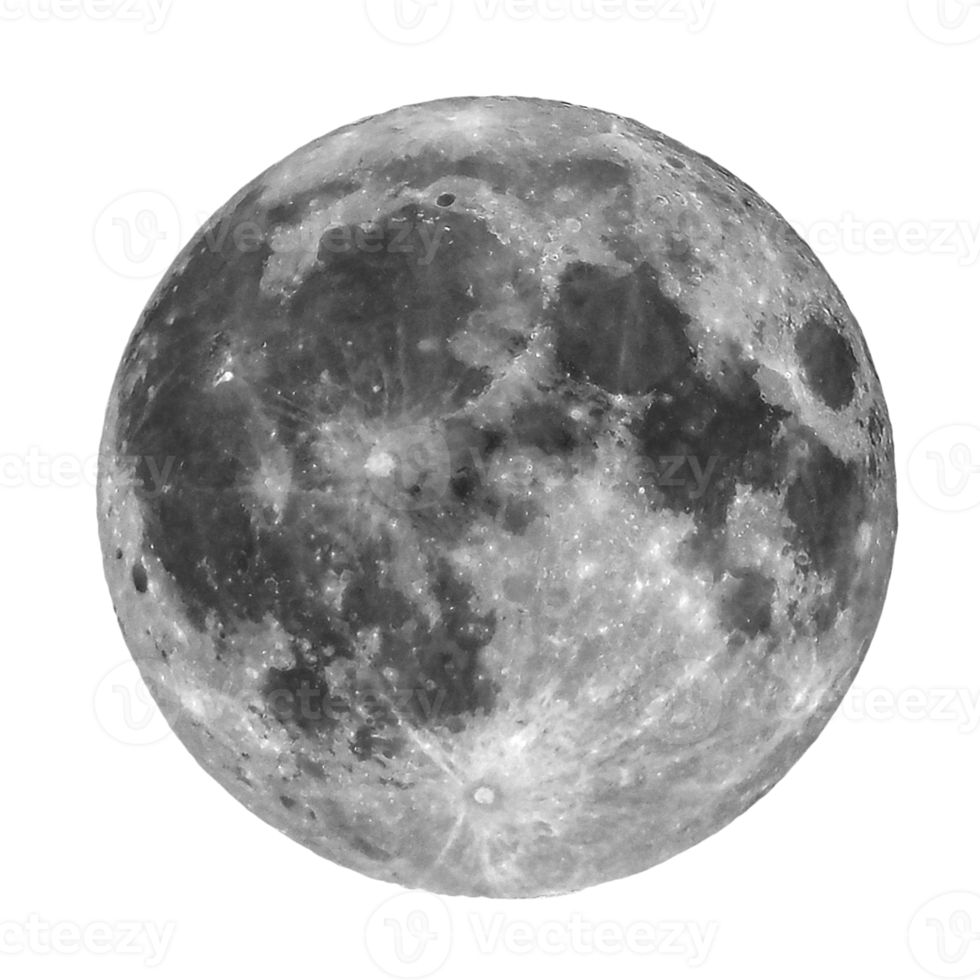 Full moon seen with telescope transparent PNG