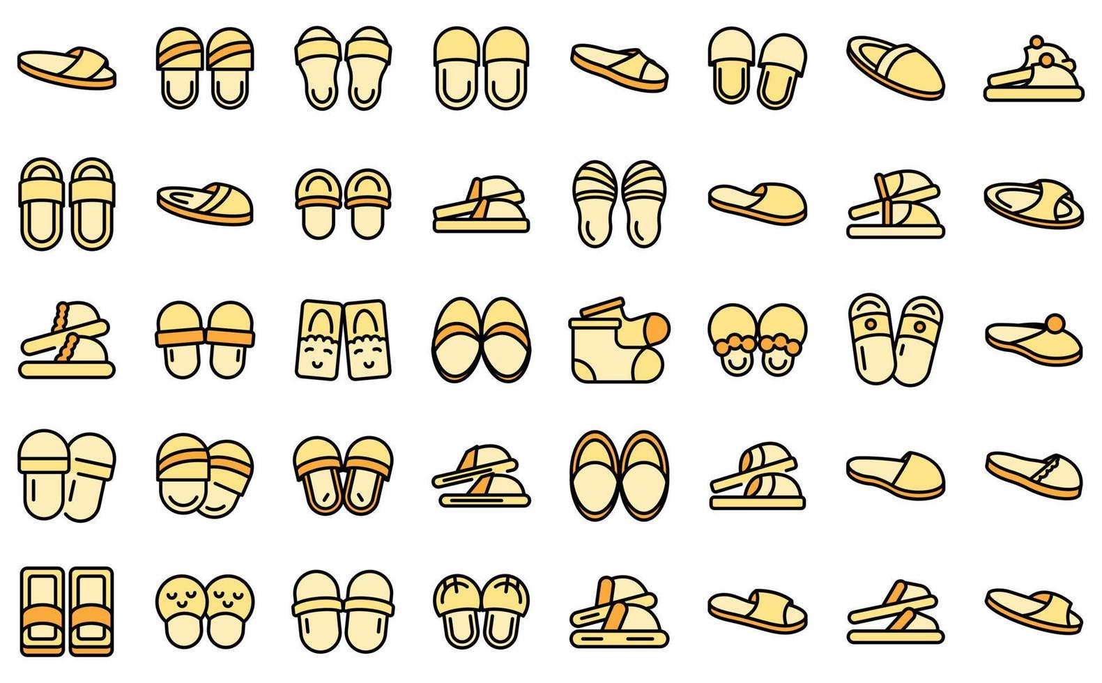 Home slippers icon, outline style vector